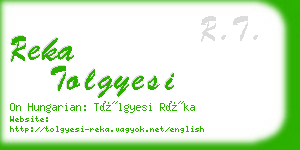 reka tolgyesi business card